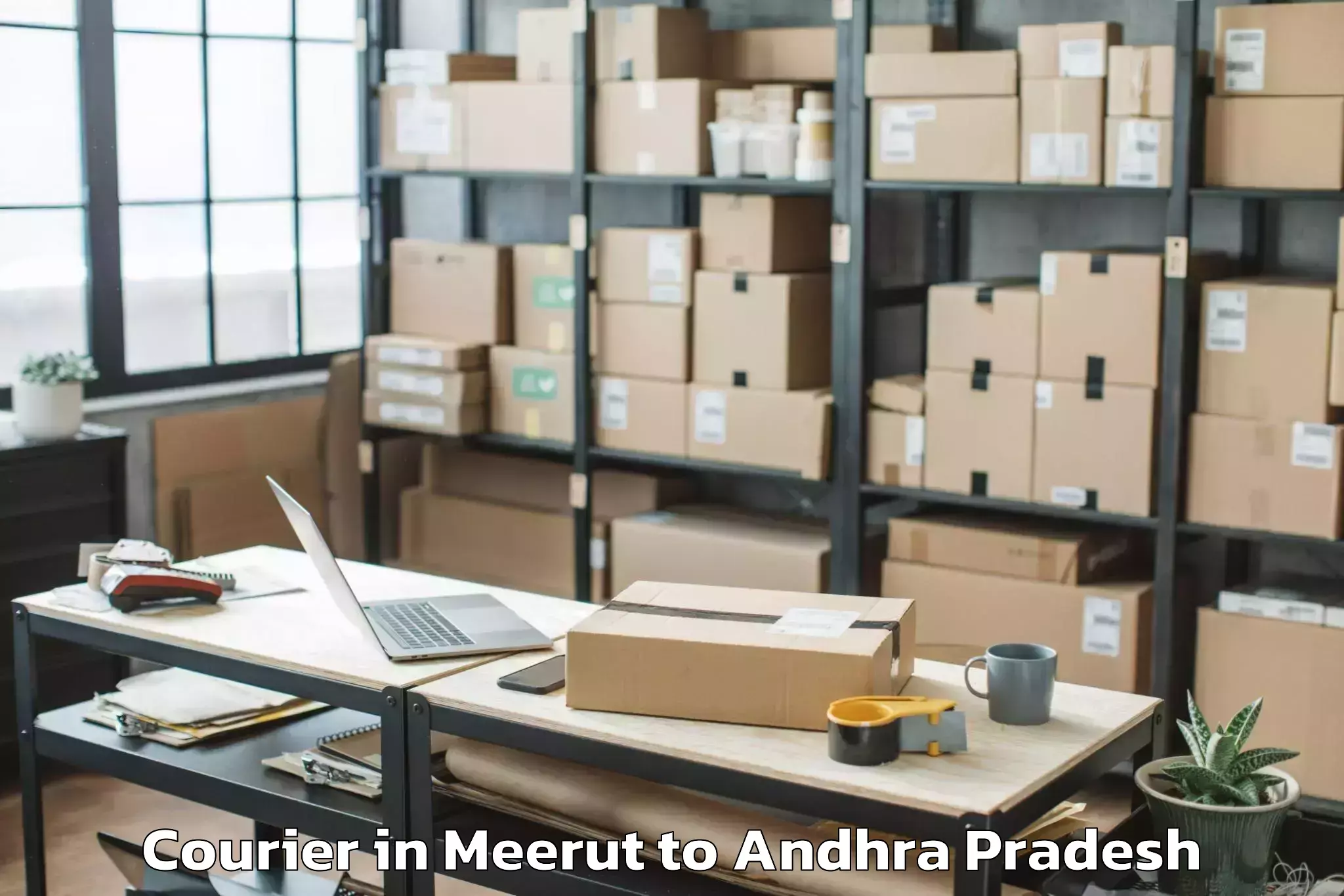 Affordable Meerut to Tadikonda Courier